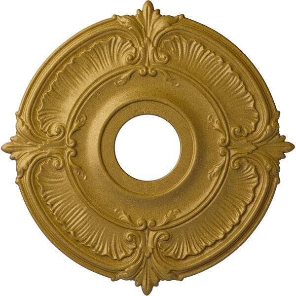 Ekena Millwork Attica Ceiling Medallion (Fits Canopies up to 5"), Hand-Painted Pharaohs Gold, 18"OD x 4"ID x 5/8"P CM18ATPGS - main